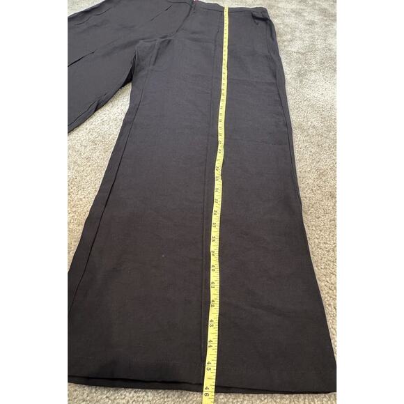 Standards & Practices Solid Stretch Crepe Wide Leg Black Trousers Women’s 16 NEW - Picture 11 of 13